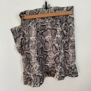 Snakeskin wrap skirt